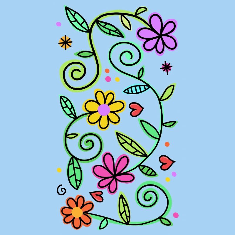 Dekorative Doodle-Gänseblümchen