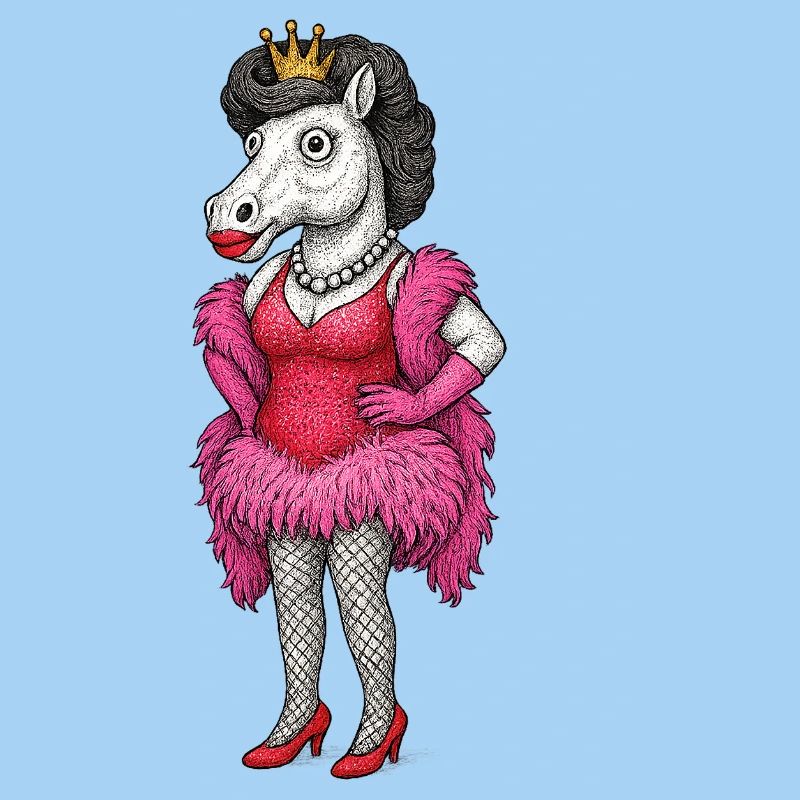 Regal Mare Diva in Pink Feathers