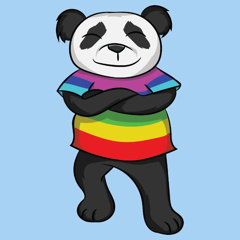Panda Rainbow Pride avec Attitude