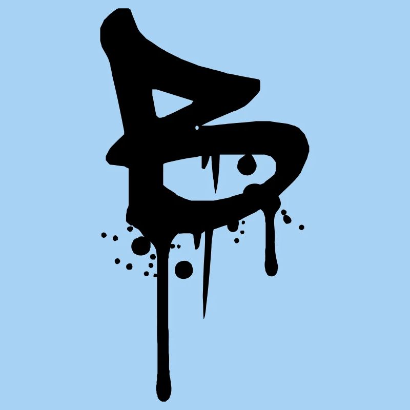Graffiti B gouttes aspersion de sang Farbklex