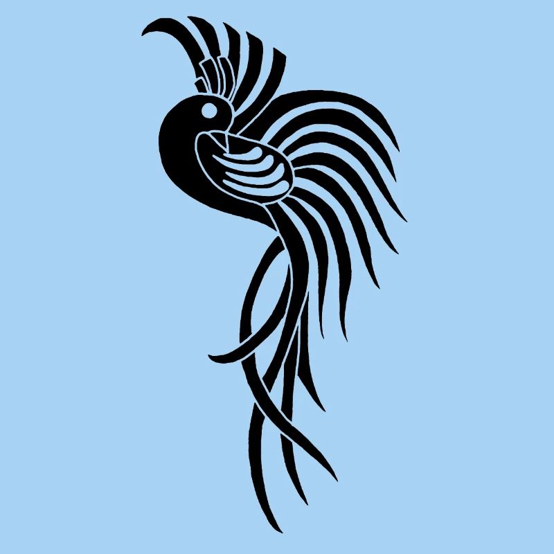 Schwarzer Vogel des Paradieses