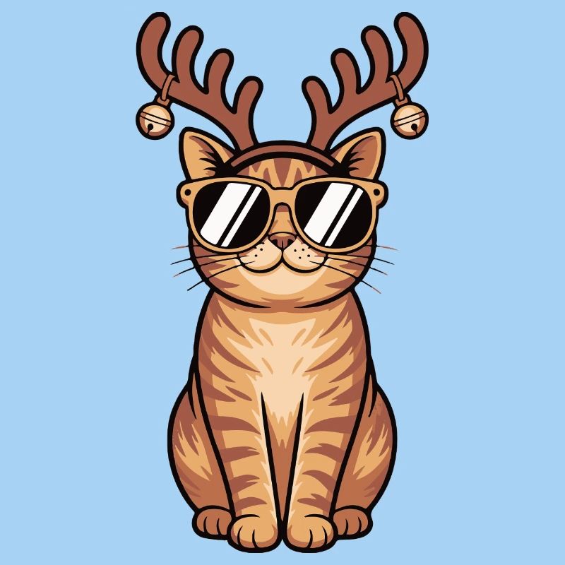 Cats deer with sunglasses