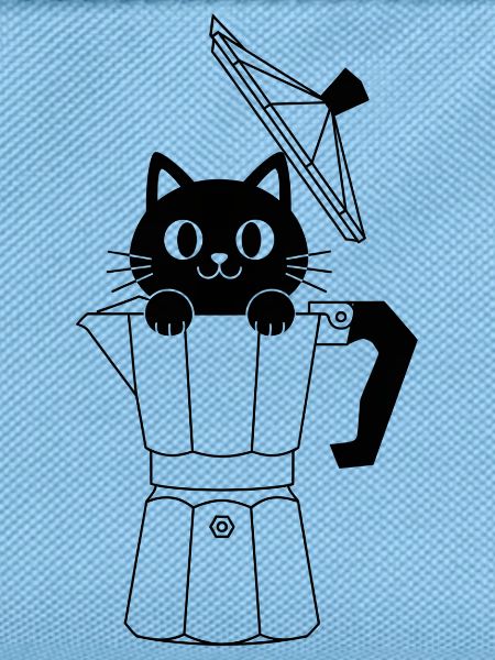 Geometrische Katze mit Bogen