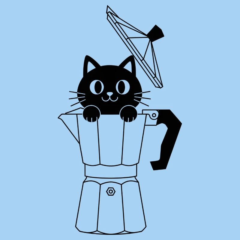 Geometrische Katze mit Bogen