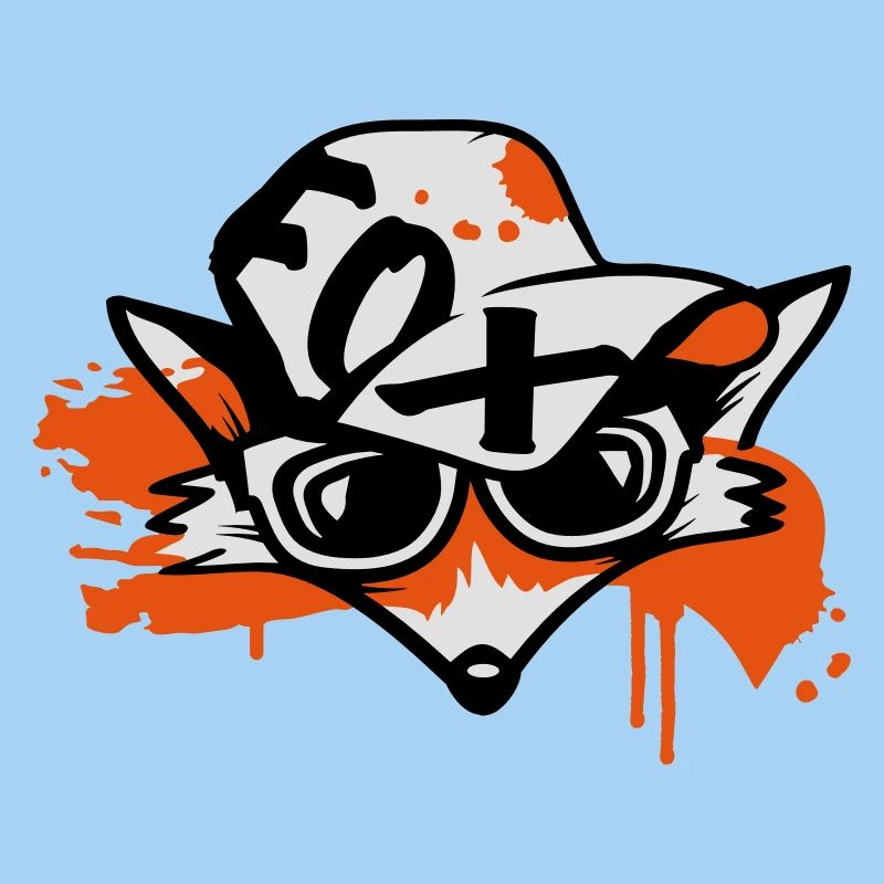 Fuchs mit Baseballkappe