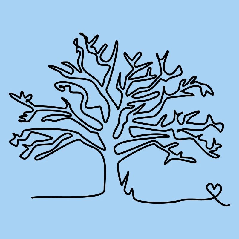 one line tree