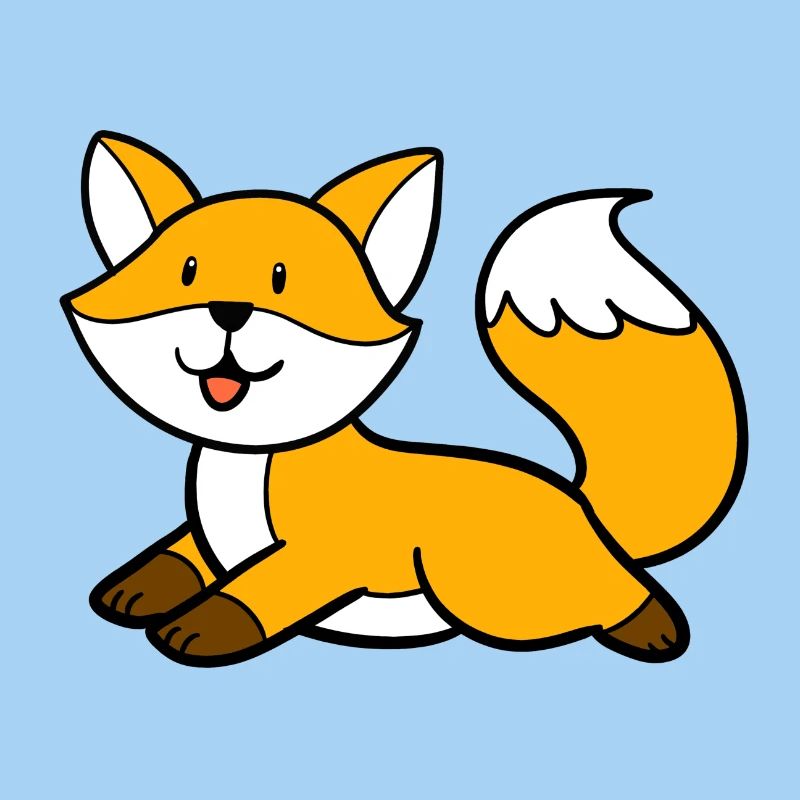 Renard couché