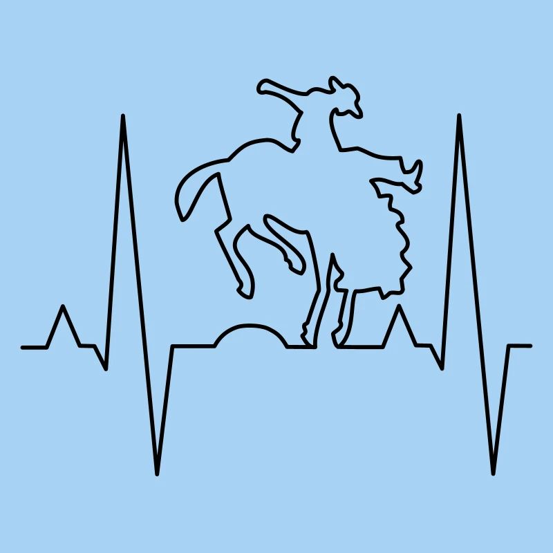 Conception d’impression de cavalier de rodéo