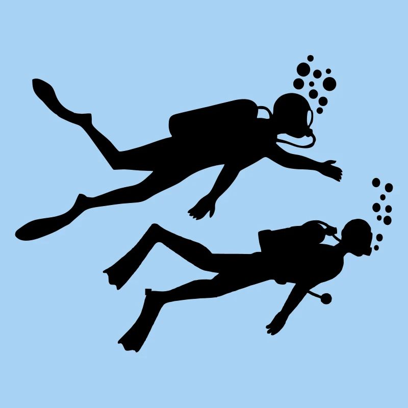 Two underwater divers