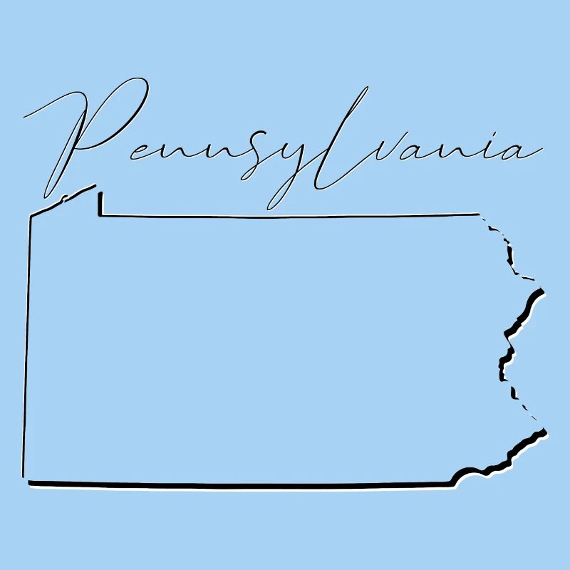 Pennsylvania State Map as Outline PA