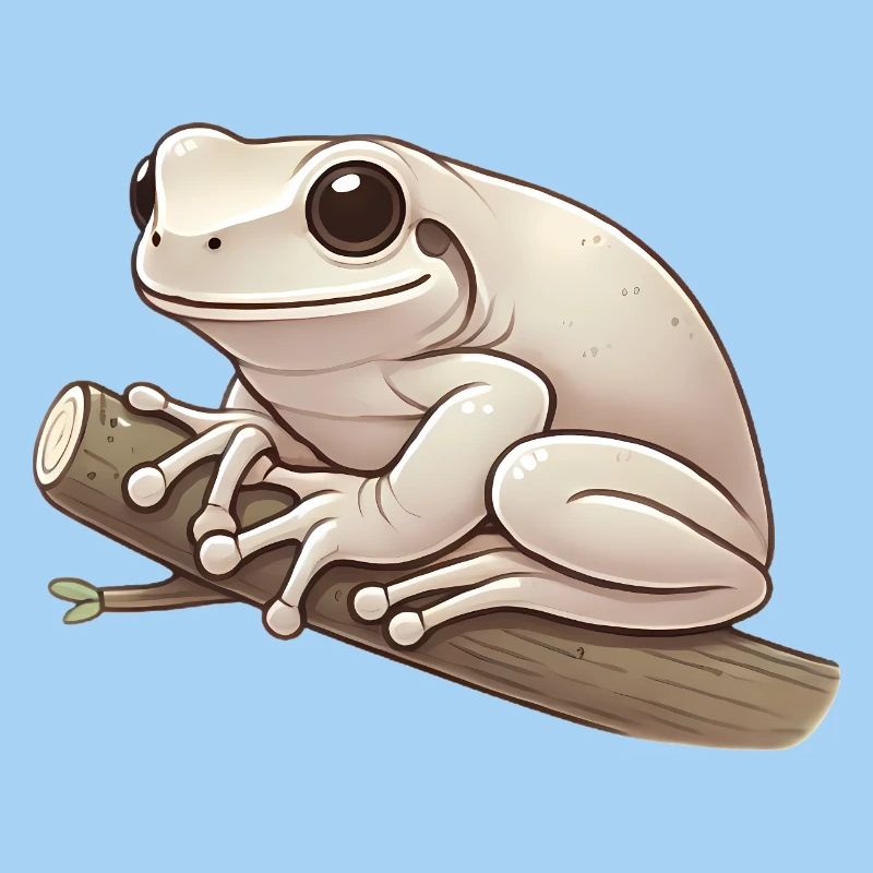 Realistic Tree Frog Soft Illustration