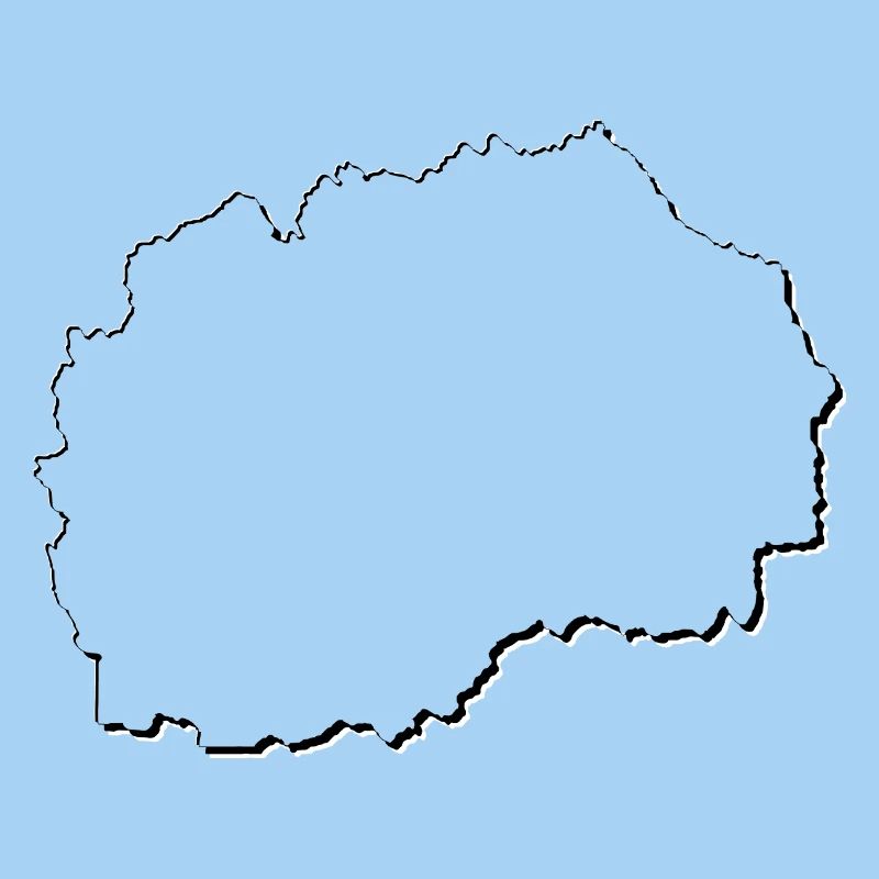 Carte de la Macédoine comme contour