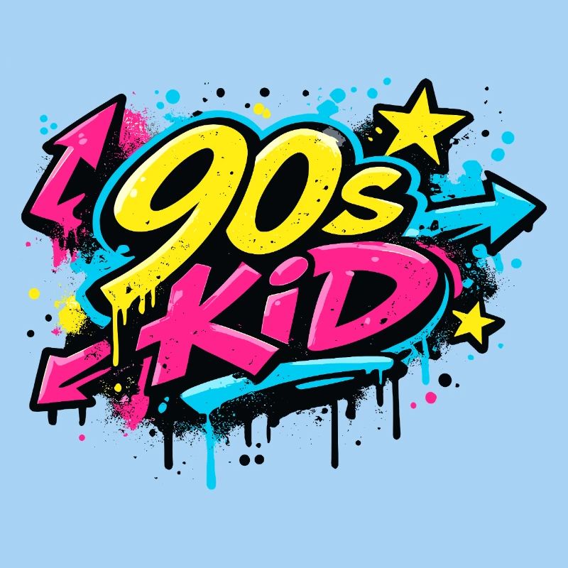 90s Kid Graffiti Burst