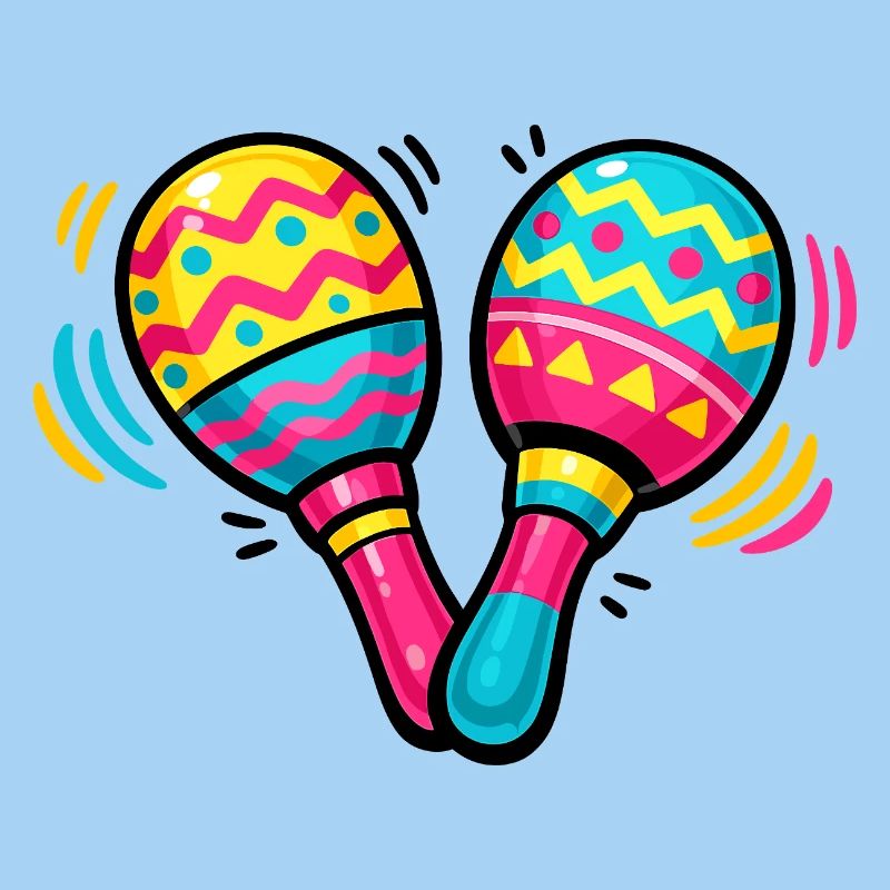 Bunte Maracas Muster