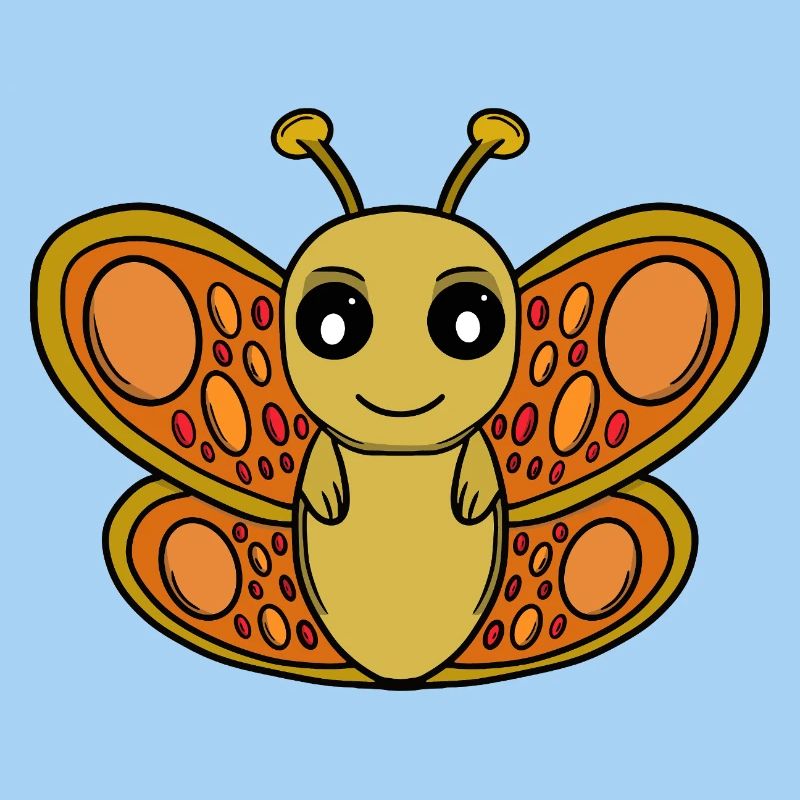Papillon Chibi Ensoleillé