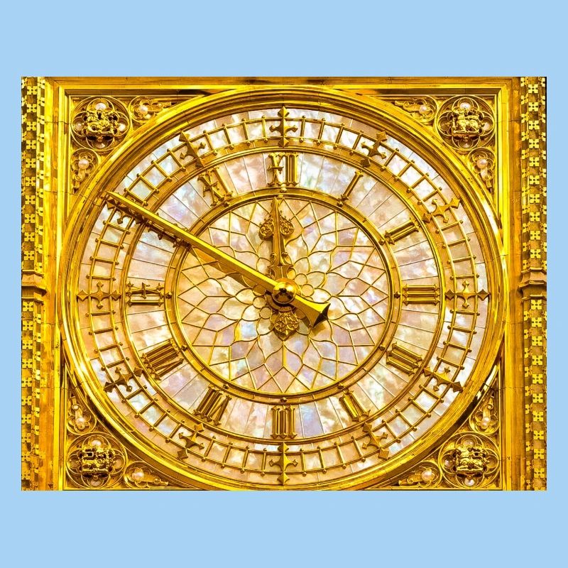 Golden Baroque clock