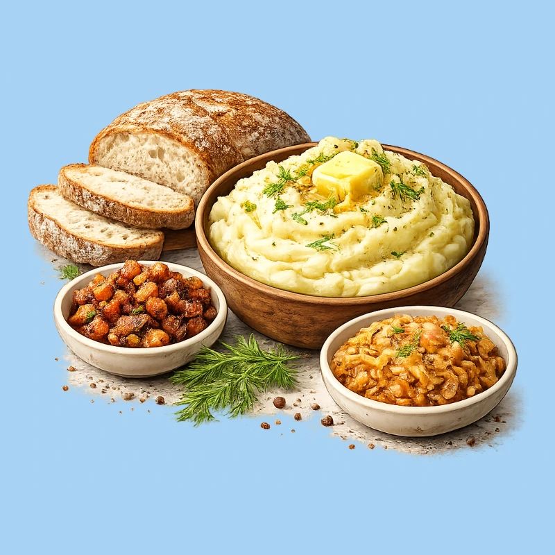 Mashed potatoes with shkvarki