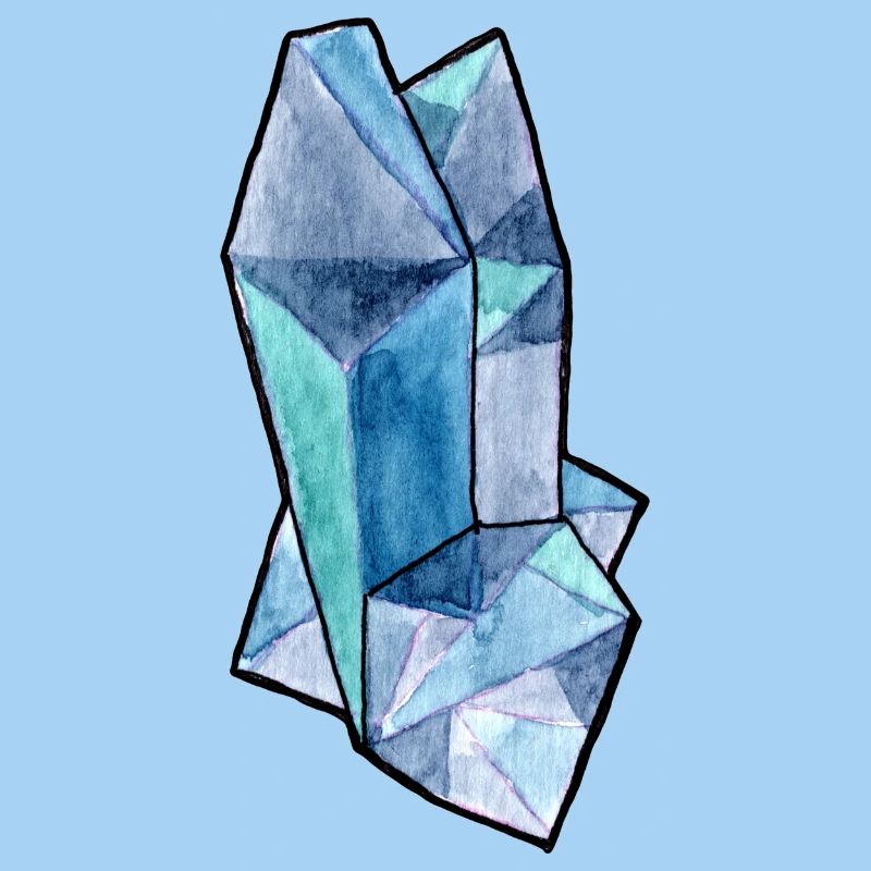 Pale blue crystal