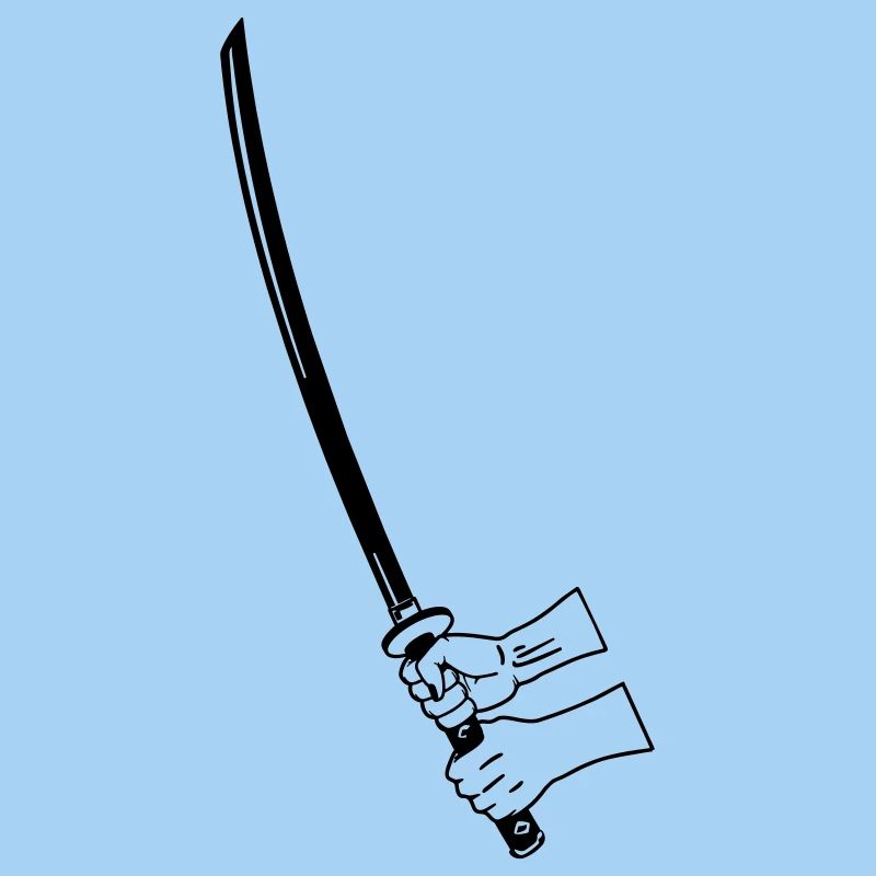 Samurai Busihdo katana with two hands