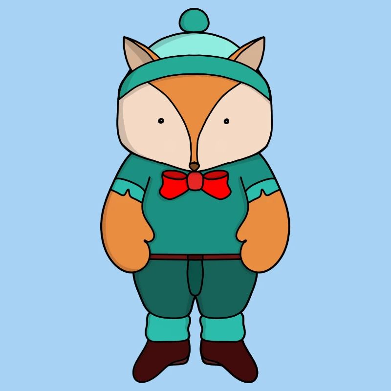 Renard vert mignon