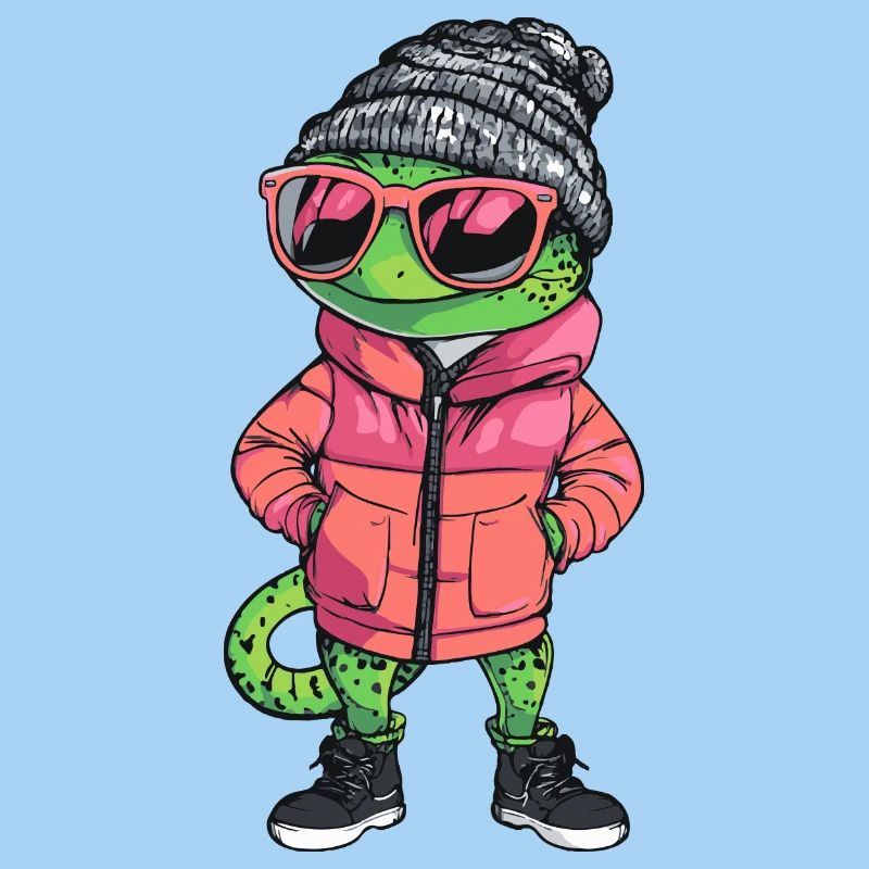 Echse Winter Comic