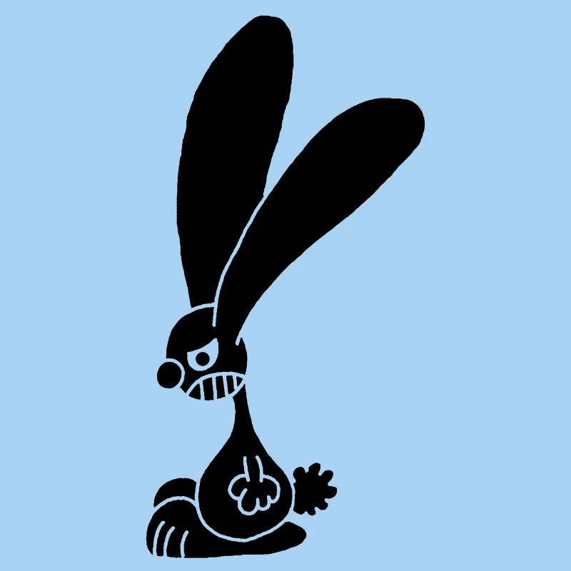 Grumpy Black Rabbit
