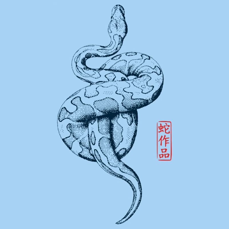 Python mit Kanji Stempel