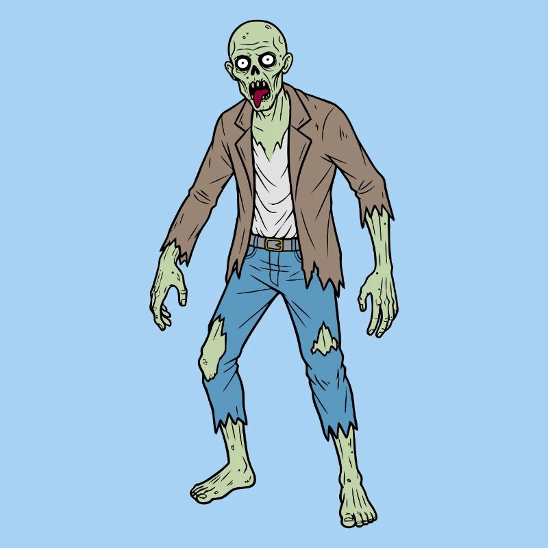 Ragged Zombie-Stil Illustration