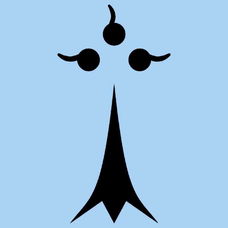 Schwarzer minimalistischer Hermelin