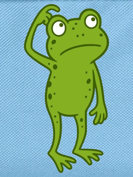 Frosch verwirrt 