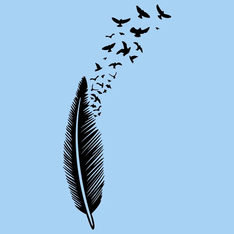 Feder und Vögel Vogelschwarm