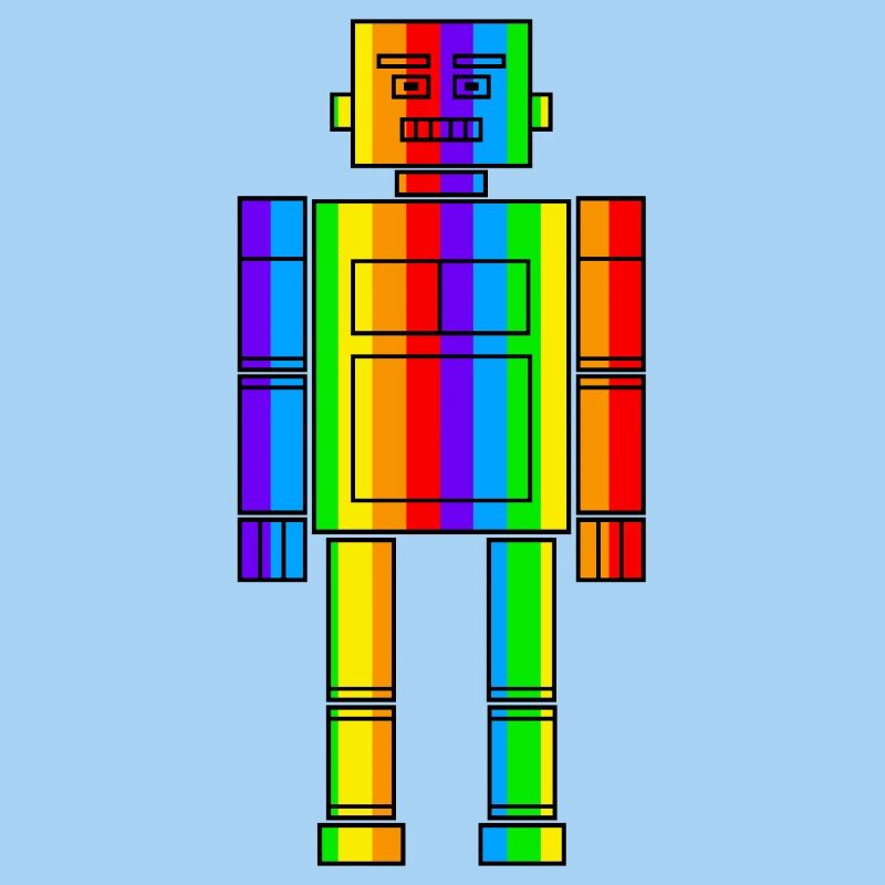 Regenbogen Roboter