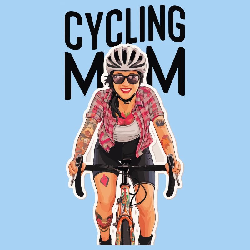 Lebendige Fahrrad-Mutter Illustration