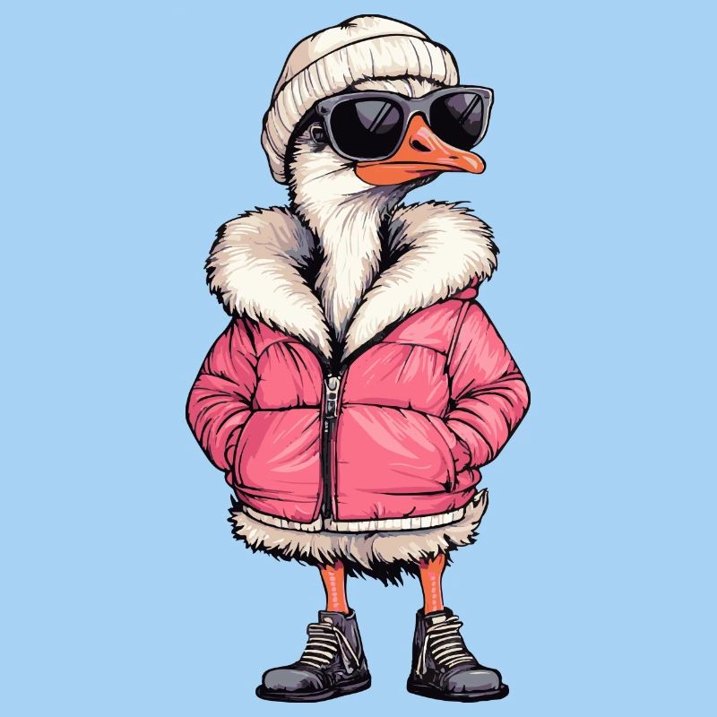 Ostrich Winter Comic