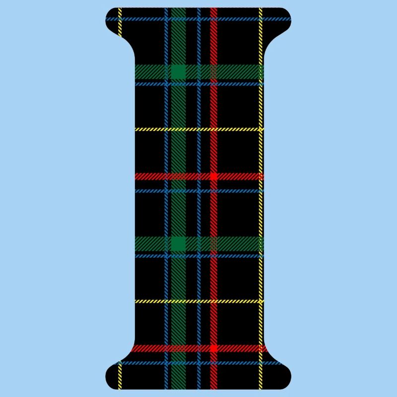 Monogram i Scottish tartan