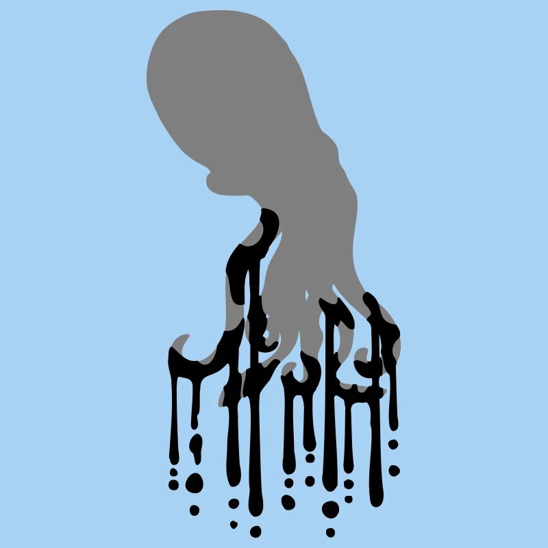 Tentacule Octopus Encre Goutte Graffiti Spray Cool