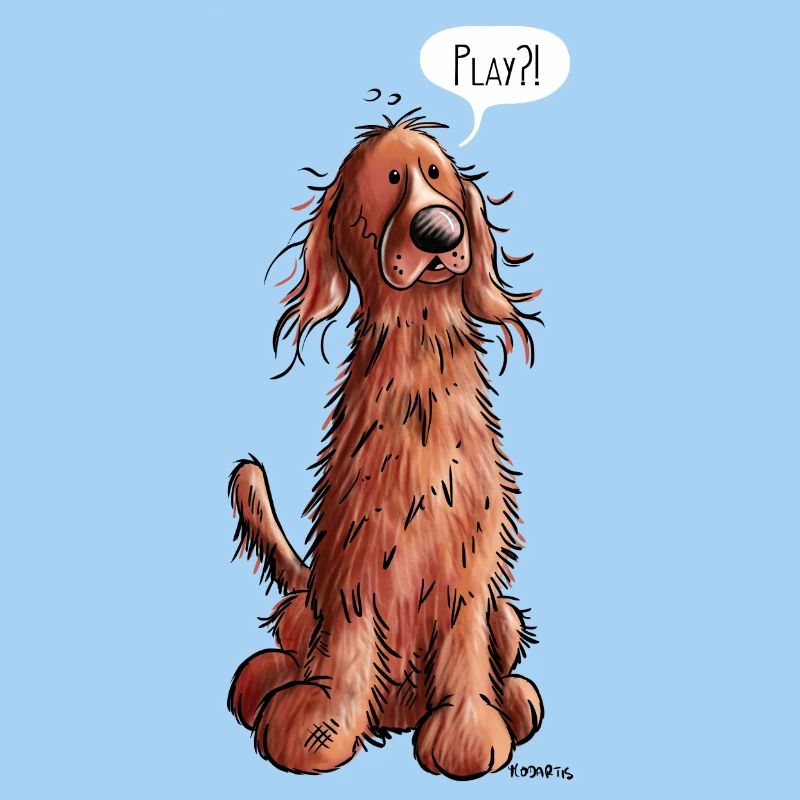 Irish Red Setter Play