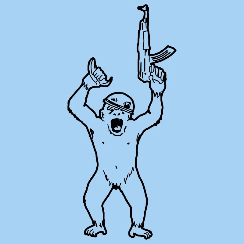 chimp machine gun