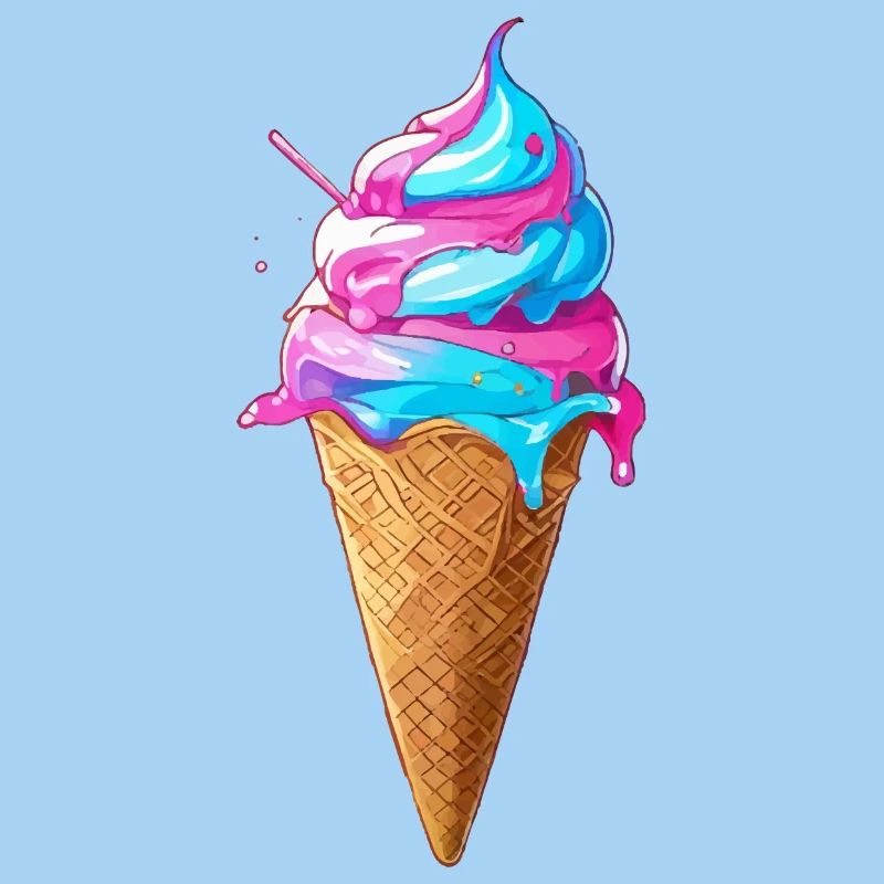 Lecker Eiscreme | Synthwave Eistüte