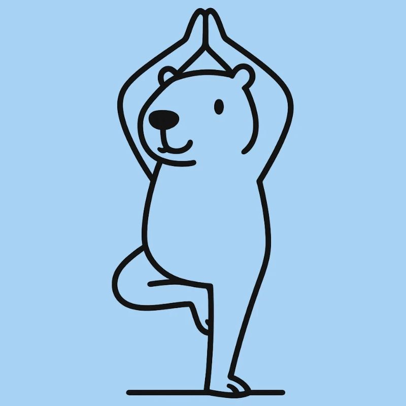 Cute capybara in tree pose