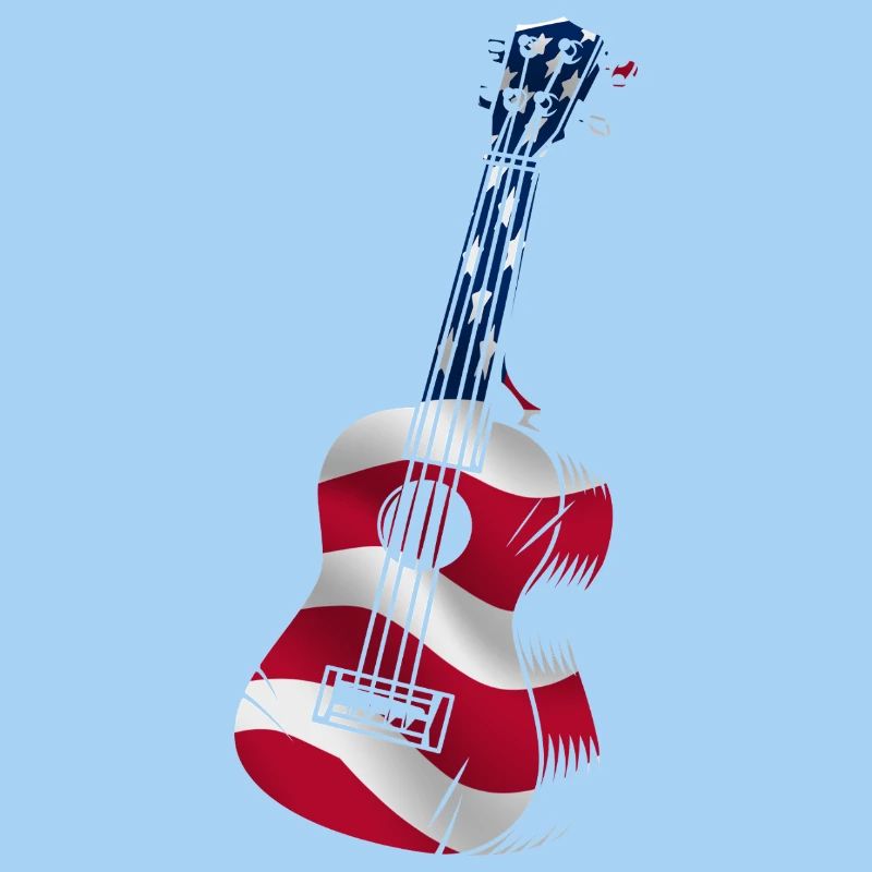 Ukulélé hawaïen Uke Drapeau américain