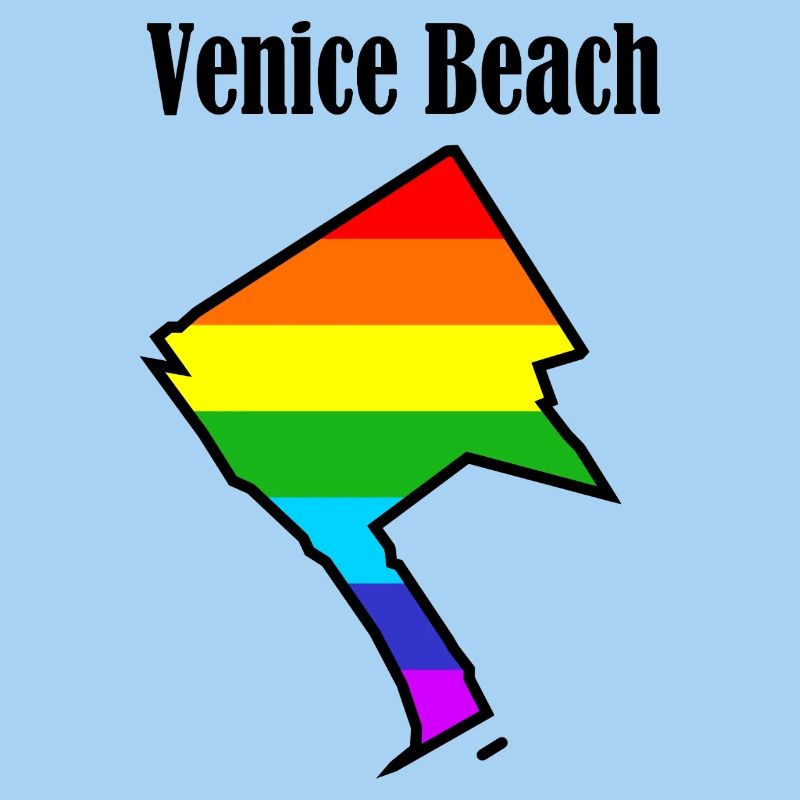 Venice Beach L.A. rainbow