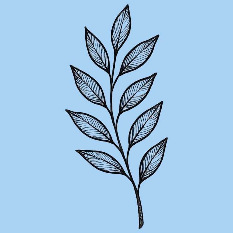 Black Leaves Gloss Pattern