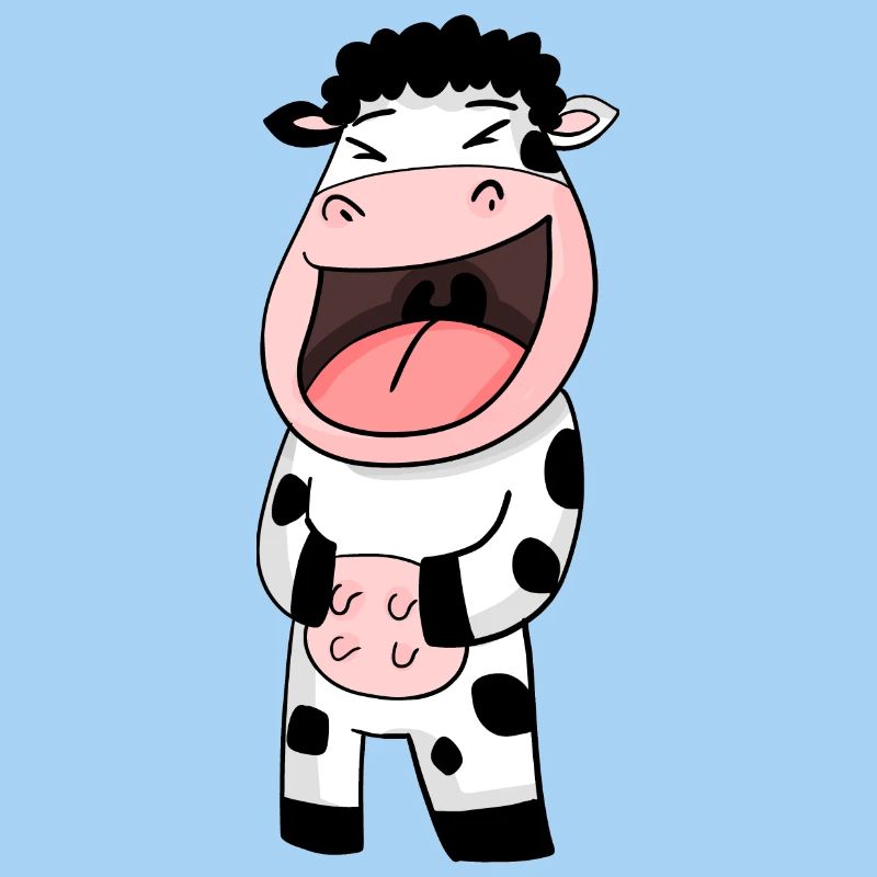 Cow laughs