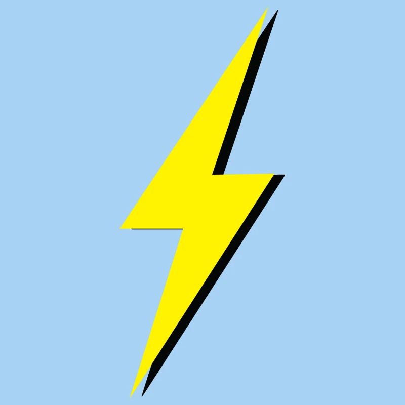 Yellow and black lightning bolt