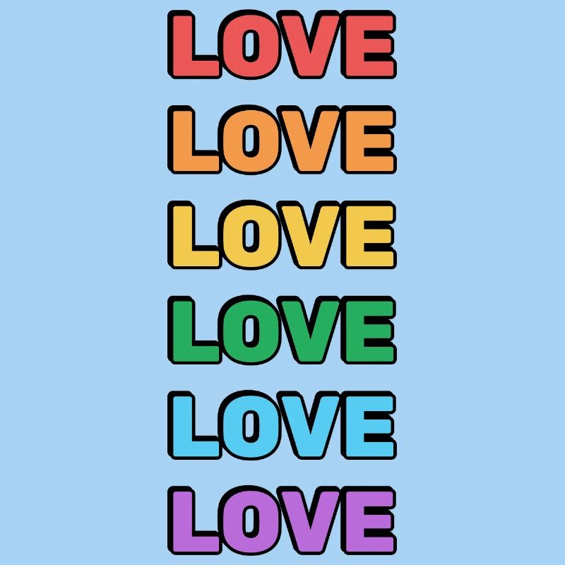 Rainbow Love Word Pattern