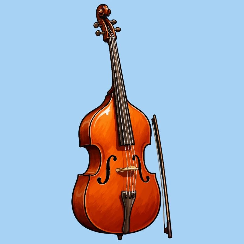 Violin in warm red patterns