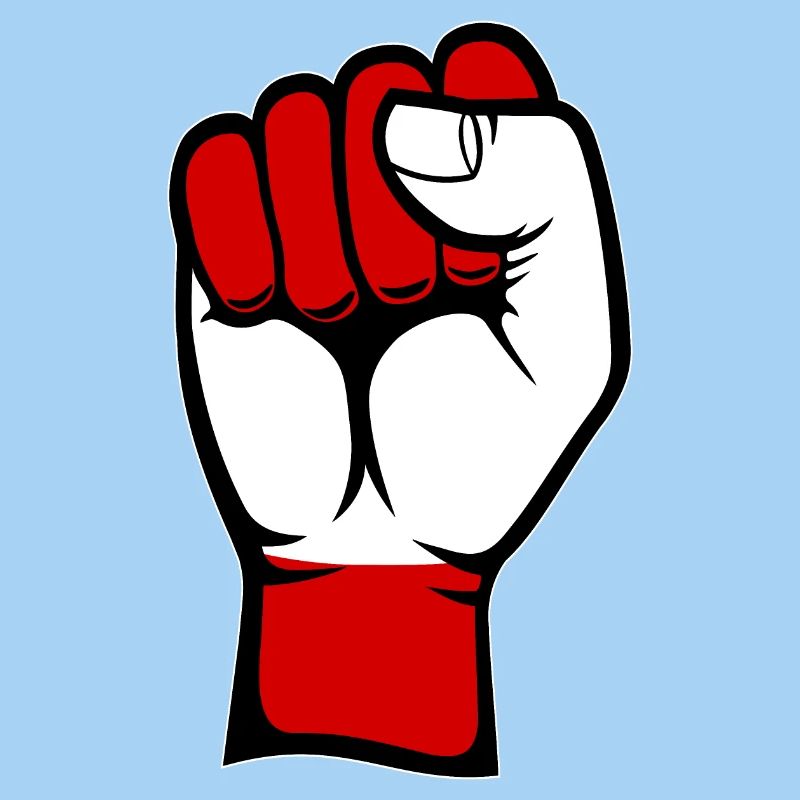 Poing du drapeau de l’Autriche