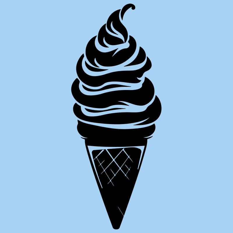 Eiswaffel Silhouette