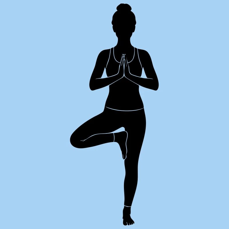 Tree Pose Yoga Silhouette